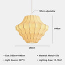 Wabi Sabi Pearl Silk Pendant Light Fixture for Living Room by Ljojo