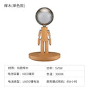 Cartoon Moon Table Lamp USB Rechargeable Solid Wood Dimming Desk Light for Bedroom by Ljojo