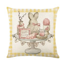 Easter Bunny Eggs Pillowcase 45x45cm Linen Pillow Covers, Ljojo Home Decor Brand