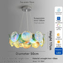Nordic Green Glass Chandelier Luxury LED Pendant Light Dining Room Living Room Decor Ljojo