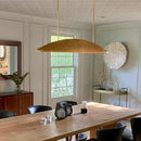 Nordic Retro Postmodern LED Pendant Light Designer Gold Foil Chandelier for Home Decor by Ljojo