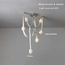 Ljojo Marble Designer Belt Pendant Light: Dimmable Luxury Chandelier
