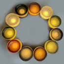 Round Glass LED Wall Lamp Sconce Light for Bedroom Living Room by Ljojo