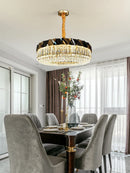 Ljojo Luxury Circular Crystal Chandelier for Bedroom and Living Room Decor