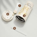 Ljojo 500ml Stainless Steel Vacuum Insulated Coffee Cup Straw Mug