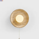 Ljojo LED Wall Lamps: Nordic Minimalism Bedroom & Living Room Light, Yellow Travertine