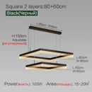 Nordic Square Pendant Lights Dimmable for Living Room - Ljojo