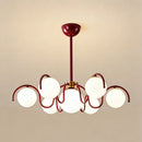 Nordic Glass Pendant Lamp Modern Chandelier for Bedroom Dining Room by Ljojo