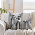 Chenille Striped Pillowcase Cojines by Ljojo for Light Luxury Decor in Living Room