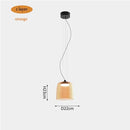 Nordic Orange Glass Led Pendant Lights Chandelier for Living Dining Room by Ljojo