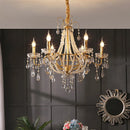 American Crystal Lamp French Retro Style Pearl Chandelier for Living Room by Ljojo