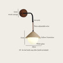 Ljojo LED Wall Sconce Lamp, Nordic Modern Design, Adjustable Yellow Travertine Light for Living Room