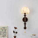 Ljojo French Retro Wood Wall Lamp | Stylish Indoor Lighting for Living Room and Bedroom