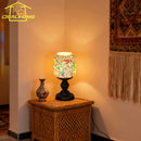 Bohemian Tiffany Glass Table Lamp LED E27 Romantic Atmosphere Art Decorative Desk Light