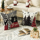 Ljojo Merry Christmas Joy Xmas Trees Red Pillow Covers 45x45CM