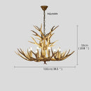 American Style Antler Deer Chandelier For Living Room - Farmhouse Hanging Light by Ljojo