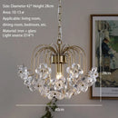 French Pastoral Antique Petal Luxury Glass Chandelier for Home - Retro Living Room Light by Ljojo