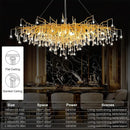Gold Crystal Ceiling Chandelier for Dining Living Room Luxury by Ljojo