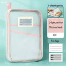 Ljojo™ Double-layer Mesh Zipper Stationery Organizer: Large Capacity School Office Supplies Bag