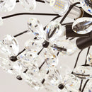 Black Crystal Pendant Light French Retro Glass Fixture for Bedroom by Ljojo
