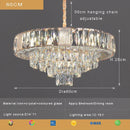 Nordic Luxury Clear Crystal Chandelier Hanging Lamps Dining Table - Ljojo