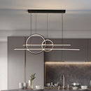 Ljojo Modern Gold Black Dimmable Chandelier for Dining Room - Elegant Pendant Lamp Lighting