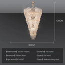Crystal Villa Chandelier Long Stairway Light Luxury Modern Ljojo