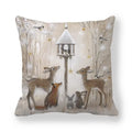 Ljojo Merry Christmas Pillowcase Cushion Cover for Festive Home Decor
