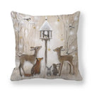 Ljojo Merry Christmas Cotton Linen Pillowcase Home Decor Happy New Year