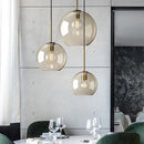 Ljojo Loft Glass Pendant Light for Kitchen Restaurant - Modern Nordic Industrial Decor
