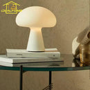 Danish Ins Mushroom Table Lamp with Touch Dimming, LED Medieval Cream Desk Lights for Living Room by Ljojo