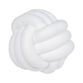 Cream White Art Deco Striped Knot Pillow - Handmade Soft Modern Cozy Decor for Home & Sofa.rm Ljojo