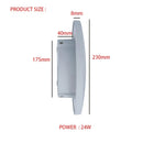 Ljojo 24W Outdoor Waterproof Wall Lamps, Round Indoor Light for Garden, Porch, Balcony