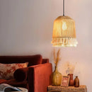 Hemp Rope Pendant Light Chandelier Bohemian Ceiling Hanging - Ljojo