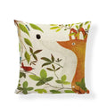 Linen Print Pillowcase 45X45CM Wildlife Collection by Ljojo