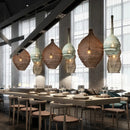Ljojo Mesh Pendant Light: Modern Irregular Shapes, E27 Kitchen Island Suspension Lighting
