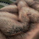 Ljojo Luxury Fox Fur Plaid Blanket for High-End Home Decoration