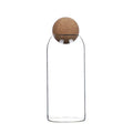 Ljojo Spherical Cork Glass Sealed Storage Tank Transparent Large Kitchen Decoration Jar