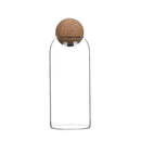 Ljojo Spherical Cork Glass Sealed Storage Tank Transparent Large Kitchen Decoration Jar