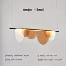 Medieval Bauhaus Acryl Bule/Amber LED Pendant Light Chandelier for Home Decor by Ljojo
