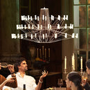 Ljojo Luxury LED Iron Wire Chandelier for Living & Dining Room