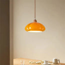 Ljojo Mid Century Orange Glass Pumpkin Chandelier