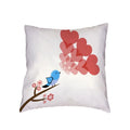 Ljojo Love Birds Red Tree Cushion Cover - Bedroom Decor Pillowcases