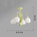 Modern Glass Pumpkin Chandelier for Dining Room Living Room Bedroom Hanging Lamp by Ljojo