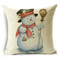 Ljojo Merry Christmas Linen Pillow Case 18*18in
