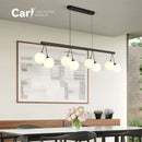 Ljojo Japanese Style Glass Ball Chandelier for Study Room and Restaurant Decor