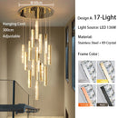 LED Crystal Chandelier: Modern Villa Hanging Light for Hotel Lobby & Staircase - Ljojo