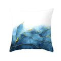 Ljojo Light Luxury Blue Abstract Print Throw Pillow Cover - Marble Stripe