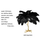 Modern Ostrich Feather Gold LED Floor Lamp by Ljojo - Luxe Living Room & Bedroom Lighting