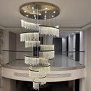 Crystal Chandelier Modern Villa Hall Staircase Light by Ljojo